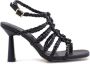 Emanuelle Vee Stijlvolle Zwarte Hoge Hak Sandalen Black Dames - Thumbnail 5