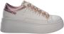 Emanuelle Vee Witte en Roze Leren Sneaker met Glitterdetails White Dames - Thumbnail 1