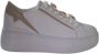 Emanuelle Vee Witte Leren Sneaker met Beige Details White Dames - Thumbnail 1