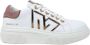 Emanuelle Vee Witte Leren Sneakers met Spiegelende Details White Dames - Thumbnail 1