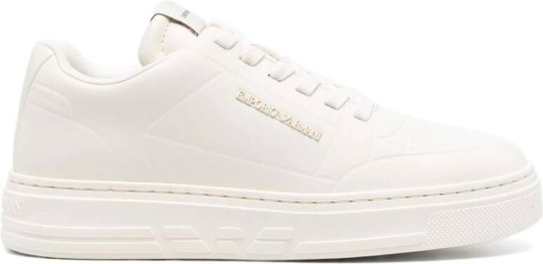 Emporio Armani Beige Sneakers met Rubberen Zool Beige Dames