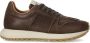 Emporio Armani Donkerbruine Sneaker met Kalfsleer Brown Heren - Thumbnail 1