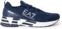 Emporio Armani EA7 Blauwe Vetersneakers voor Mannen Blue Heren - Thumbnail 1