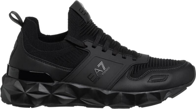 Emporio Armani EA7 3D Zool Mesh Sneakers Zwart Black Heren