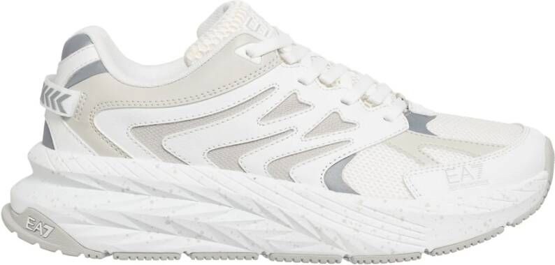 Emporio Armani EA7 Eenvoudige Veterschoenen Crusher Sneakers White Dames