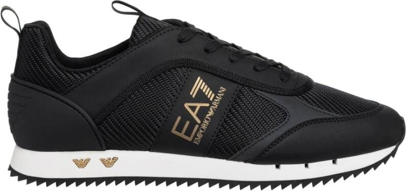 Emporio Armani EA7 Effen Veterschoenen Black Heren