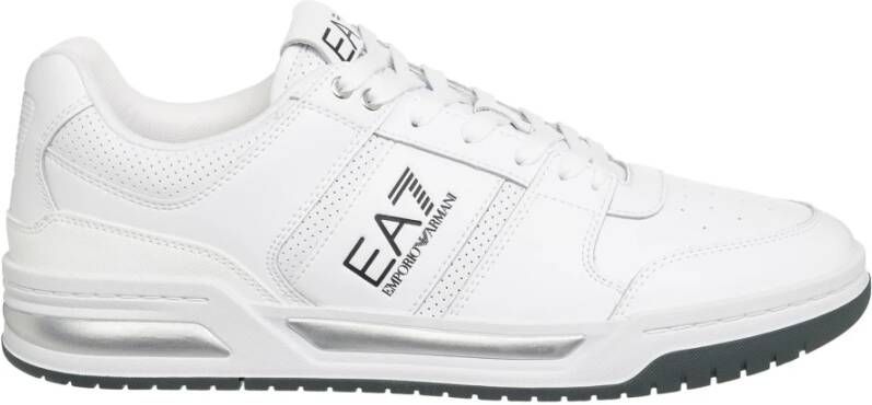 Emporio Armani EA7 Effen Veterschoenen White Heren