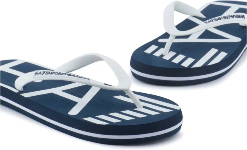 Emporio Armani EA7 Flip Flops Blauw Heren