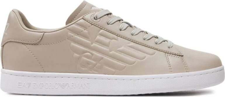 Emporio Armani EA7 Lage Leren Sneakers Ea7 Beige Heren