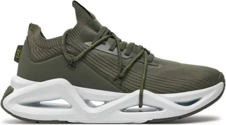 Emporio Armani EA7 Lage sneakers in Groen Green Heren