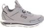 Emporio Armani EA7 Lichtgrijze Vetersneakers met Metalen Adelaars Gray Heren - Thumbnail 1