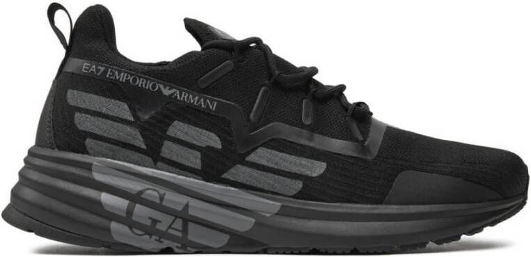 Emporio Armani EA7 Logo Print Sneakers Zwart Black Heren