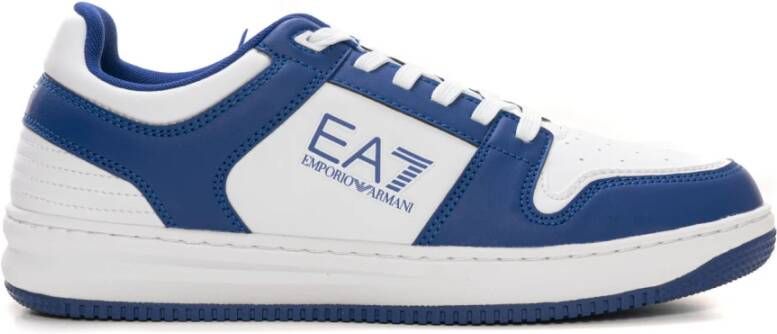 Emporio Armani EA7 Logo Sneakers met Contrastdetails Blue Heren