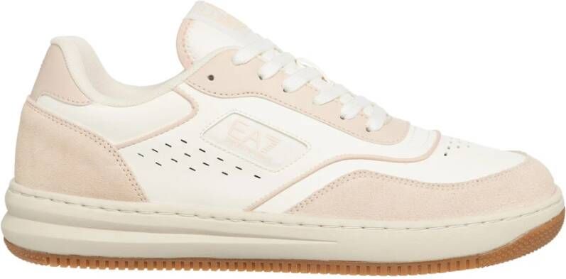 Emporio Armani EA7 Multikleur Vetersluiting Sneakers White Dames