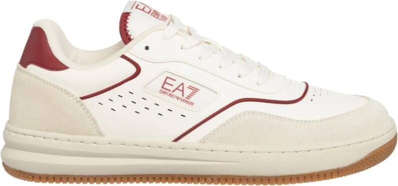 Emporio Armani EA7 Multikleur Vetersluiting Sneakers White Heren