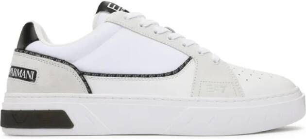 Emporio Armani EA7 Premium Court Sneakers White Heren