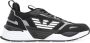 Emporio Armani EA7 Reflecterende Mesh Lage Sneakers Black Heren - Thumbnail 1