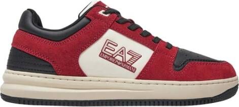 Emporio Armani EA7 Rode Sneakers Stijlvol en Trendy Ontwerp Red Heren