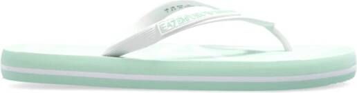 Emporio Armani EA7 Rubberen slides Green Dames