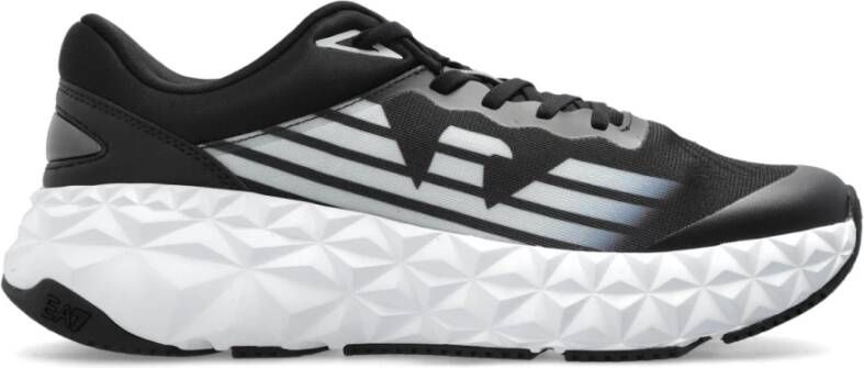 Emporio Armani EA7 Sneakers met logo Black Heren