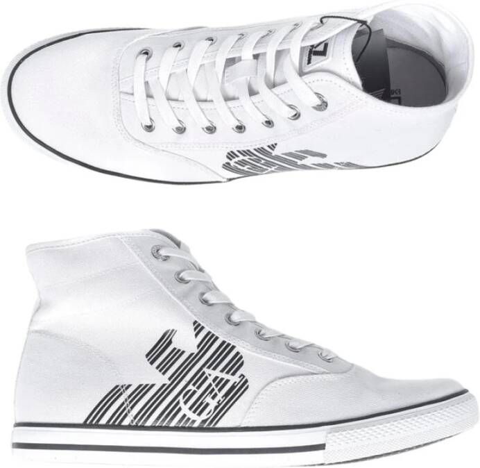 Emporio Armani EA7 Vintage High Top Sneakers White Heren