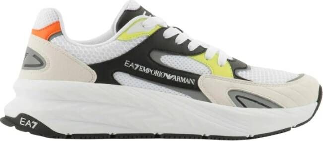 Emporio Armani EA7 Witte Sneakers Sonic Mix Hardloopschoenen Multicolor Heren