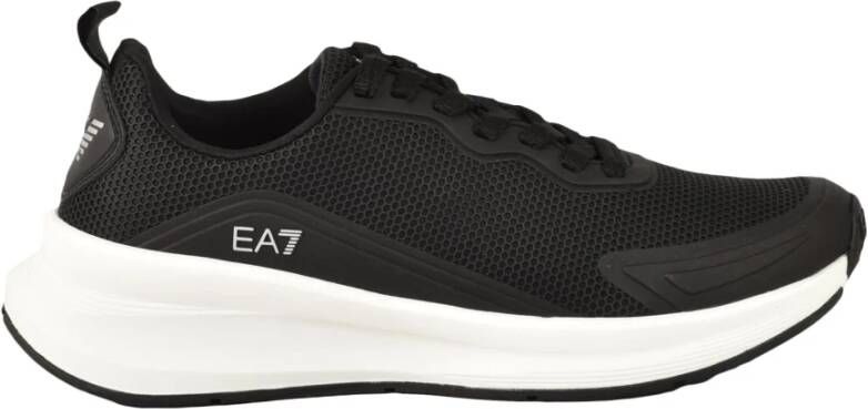 Emporio Armani EA7 Sportieve Rubberen Sneakers Black Dames