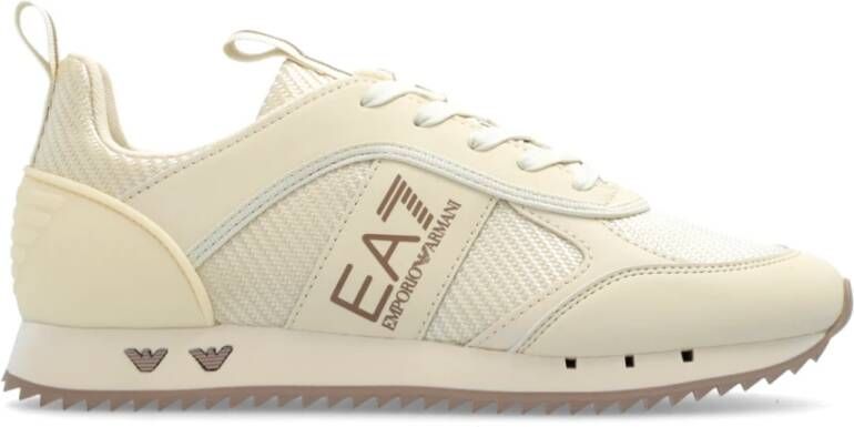 Emporio Armani EA7 Sportschoenen met logo Beige Dames