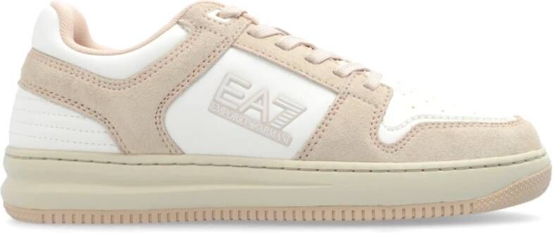 Emporio Armani EA7 Sportschoenen met logo Beige Dames