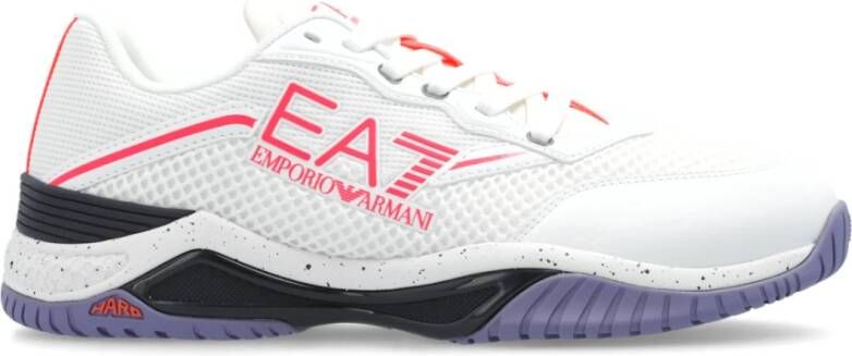 Emporio Armani EA7 Sportschoenen met logo White Dames