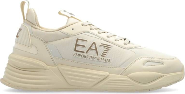 Emporio Armani EA7 Sportschoenen met veters Beige Heren