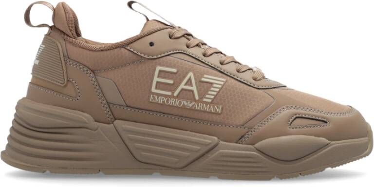 Emporio Armani EA7 Sportschoenen met veters Brown Dames