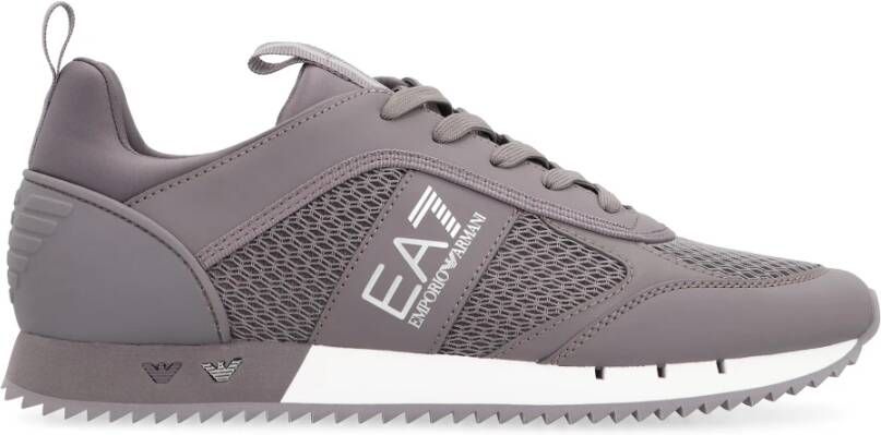 Emporio Armani EA7 Vegan lederen lage sneakers Gray Heren