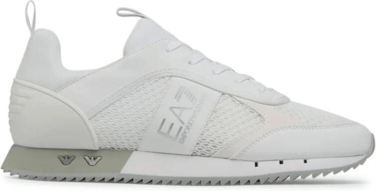 Emporio Armani EA7 Witte Heren Sneakers met Zijlogo White Heren