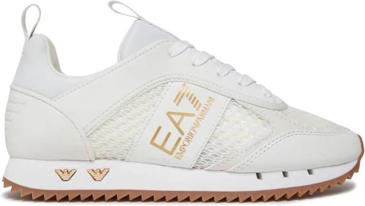 EA7 Emporio Armani Sneakers met labelapplicaties model 'Black&White Laces'