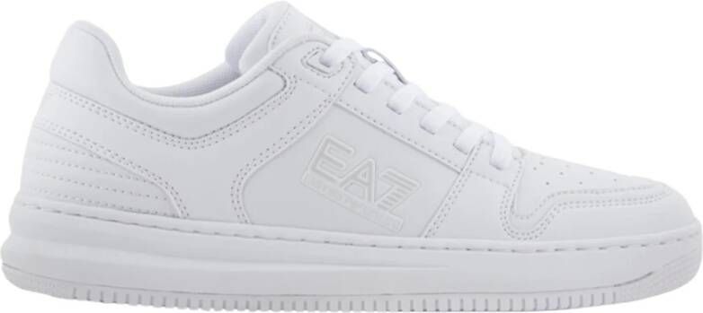 Emporio Armani EA7 Witte Sneakers Eco Leer Unisex White Heren