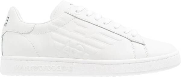 Emporio Armani EA7 Witte Sneakers met Basic Logo White Heren