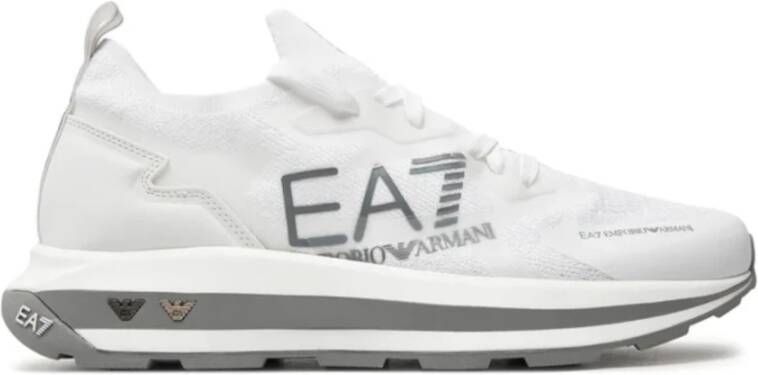 Emporio Armani EA7 Witte Sneakers met Zijlogo White Heren