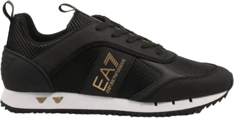 Emporio Armani EA7 Zwarte Casual Textiel Sneakers Black Heren