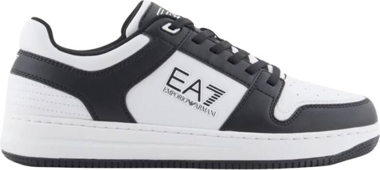 Emporio Armani EA7 Zwarte Sneakers Eco Leer Logo Black Heren