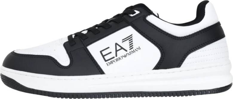 Emporio Armani EA7 Zwarte Sneakers met Logodetail Black Heren