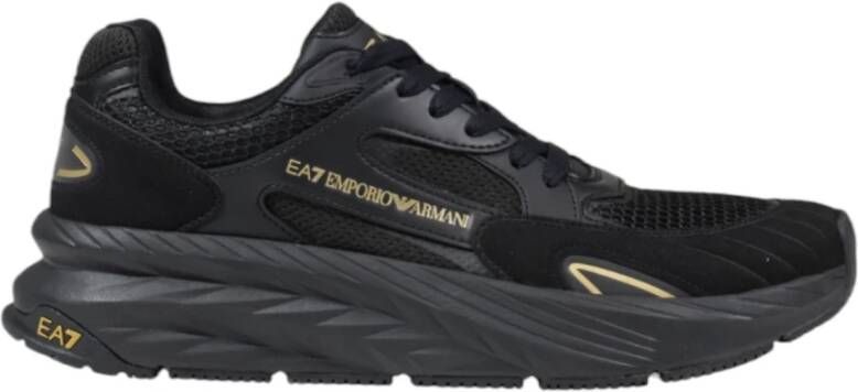 Emporio Armani EA7 Polyester Heren Sneakers Collectie Black Heren