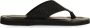 Emporio Armani Leren en grosgrain teenslippers Black Heren - Thumbnail 1