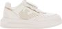 Emporio Armani Leren Sneaker met Zijlogo White Dames - Thumbnail 1