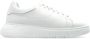 Emporio Armani Witte Leren Sneakers Logodetail Rubberen Zool White Dames - Thumbnail 4