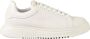 Emporio Armani Leren Sneakers met Rubberen Zool White Heren - Thumbnail 5