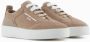 Emporio Armani Beige Suède Sneaker met Rubberen Logo Beige Dames - Thumbnail 1