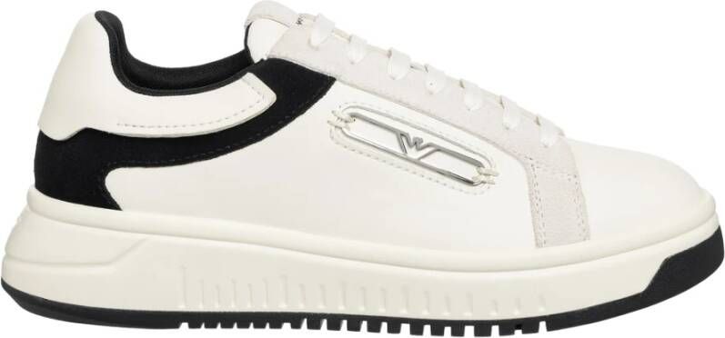 Emporio Armani Multicolor Vetersluiting Sneakers White Dames