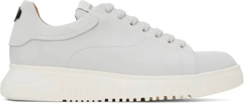 Emporio Armani Nabuk IJs Sneaker met Adelaar Logo Gray Heren