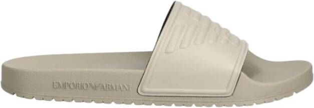 Emporio Armani Sliders Beige Heren